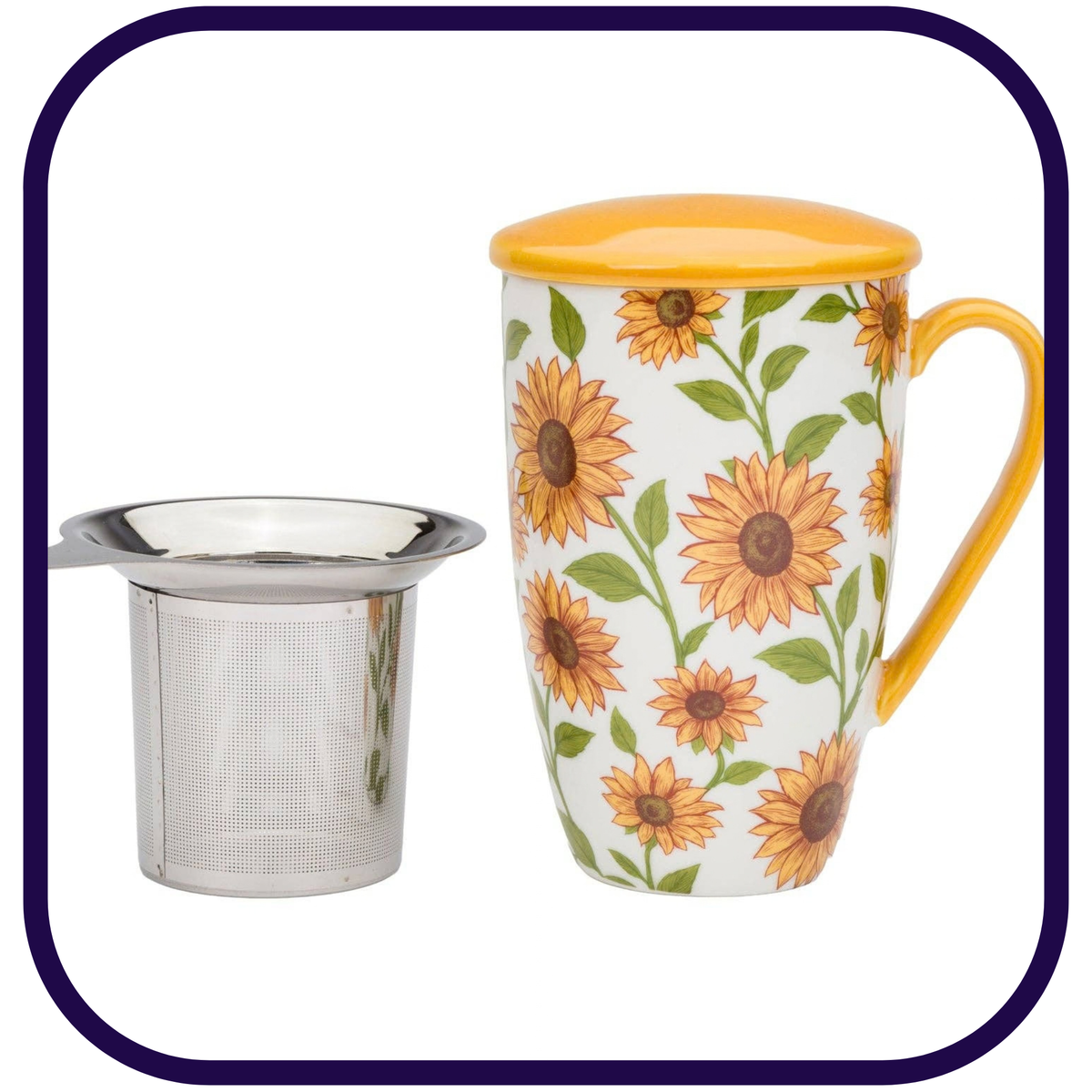 Sunflower Tea Infuser Mug