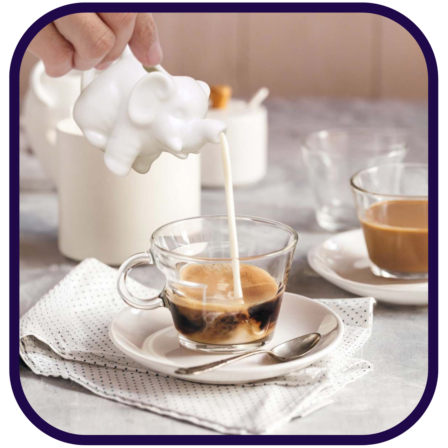 Porcelain Creamer: 2oz Mini Elephant