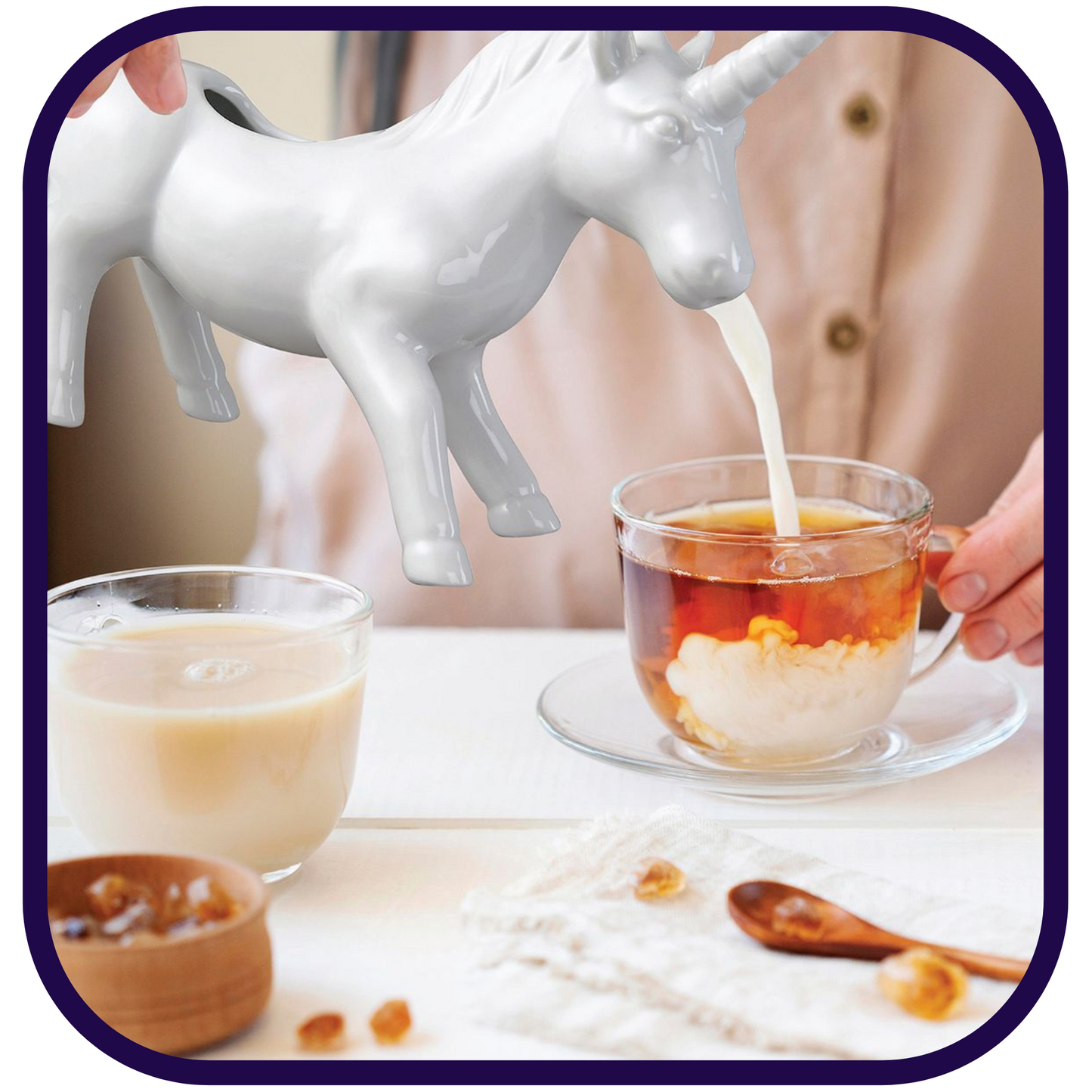 Porcelain Creamer: 4oz Unicorn