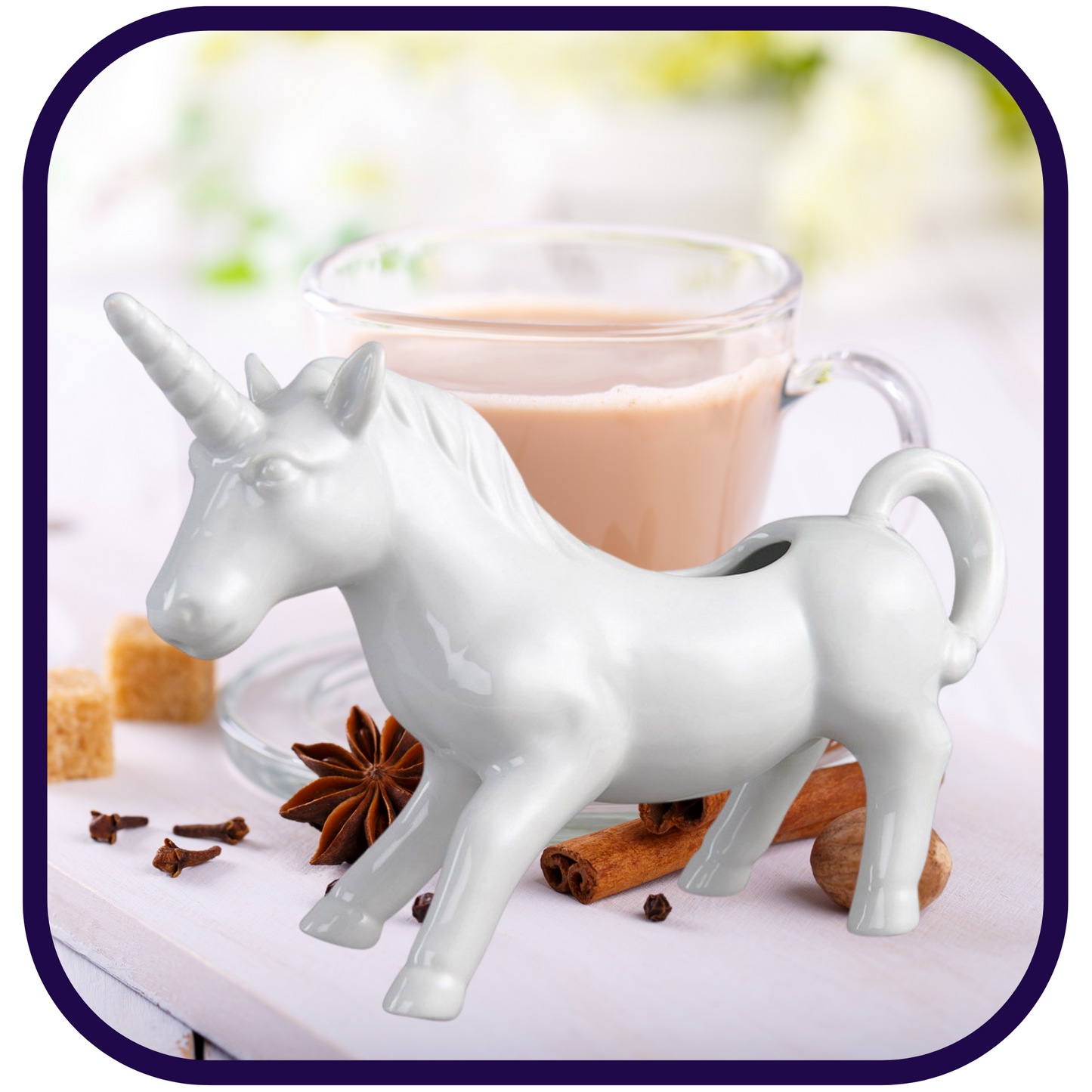 Porcelain Creamer: 4oz Unicorn