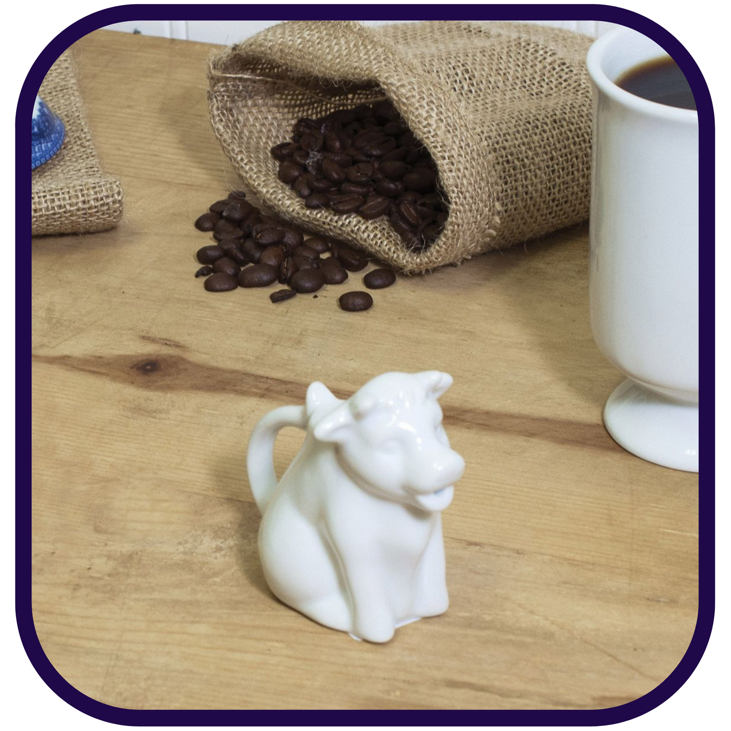 Porcelain Creamer: 2oz Mini Cow