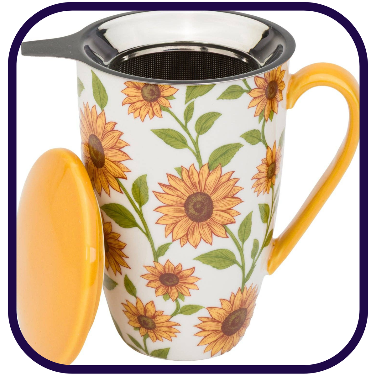 Sunflower Tea Infuser Mug