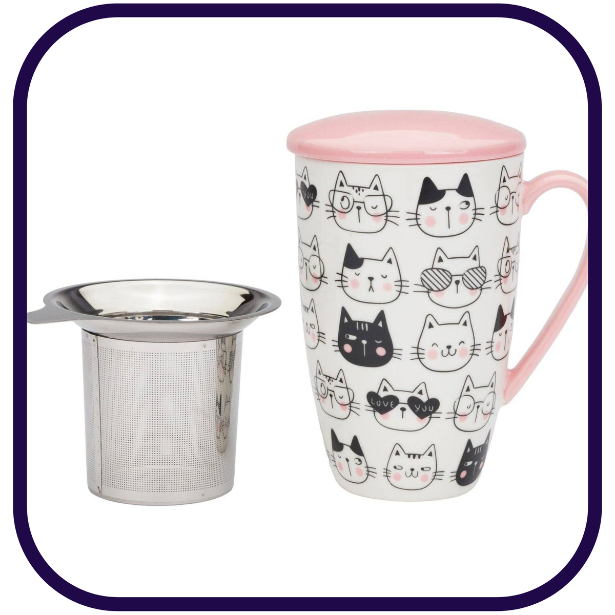 Cat Lover Tea Infuser Mug