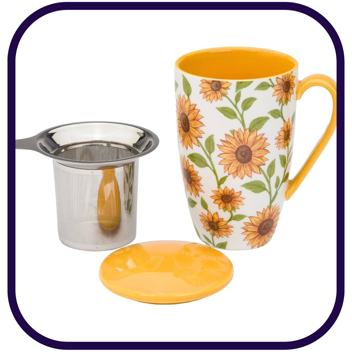Sunflower Tea Infuser Mug