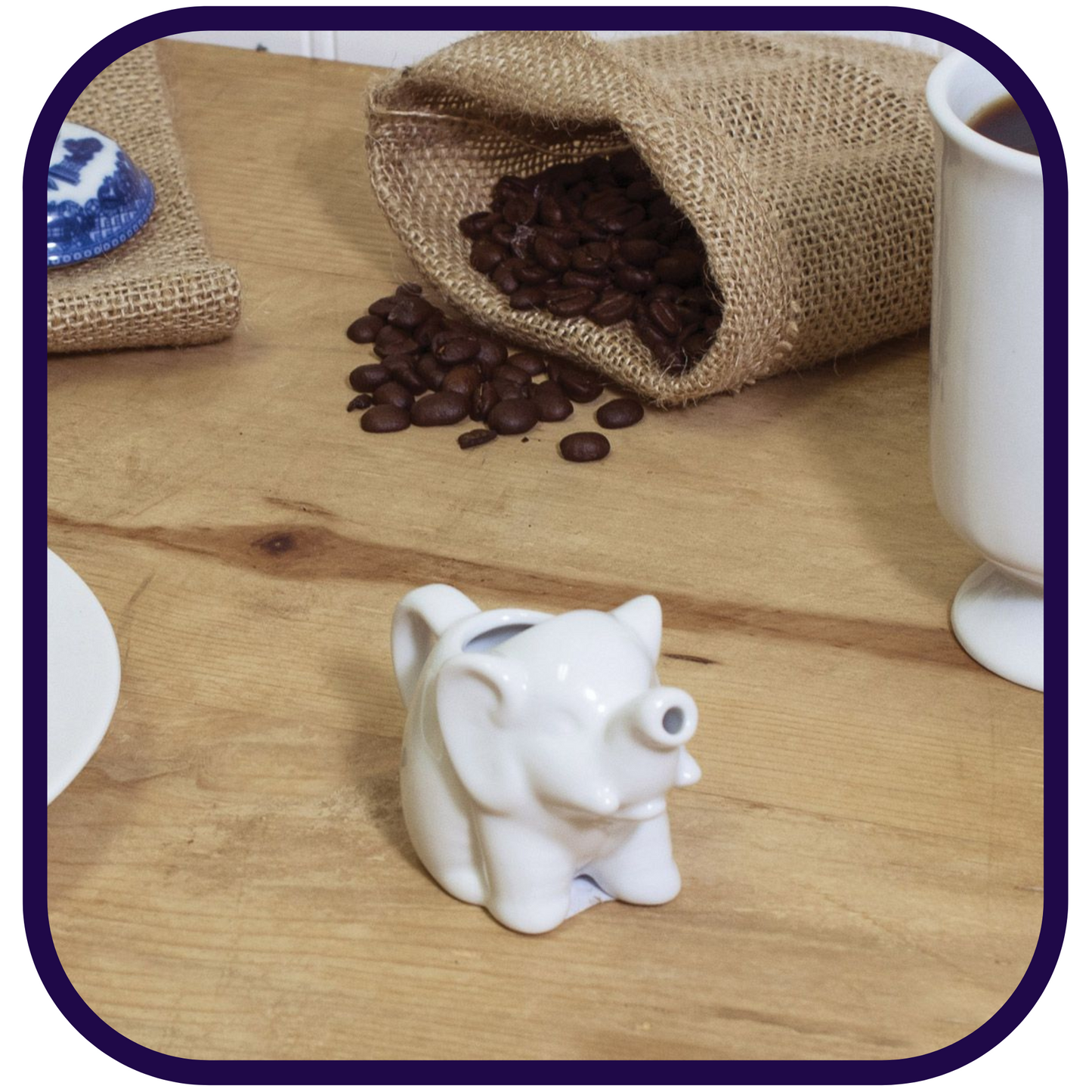 Porcelain Creamer: 2oz Mini Elephant